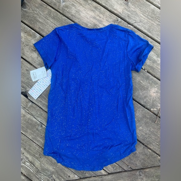 TORONTO BLUE JAYS New Era 5th & Ocean Blue Glitter Cotton T-shirt Women’s XS - Picture 7 of 9